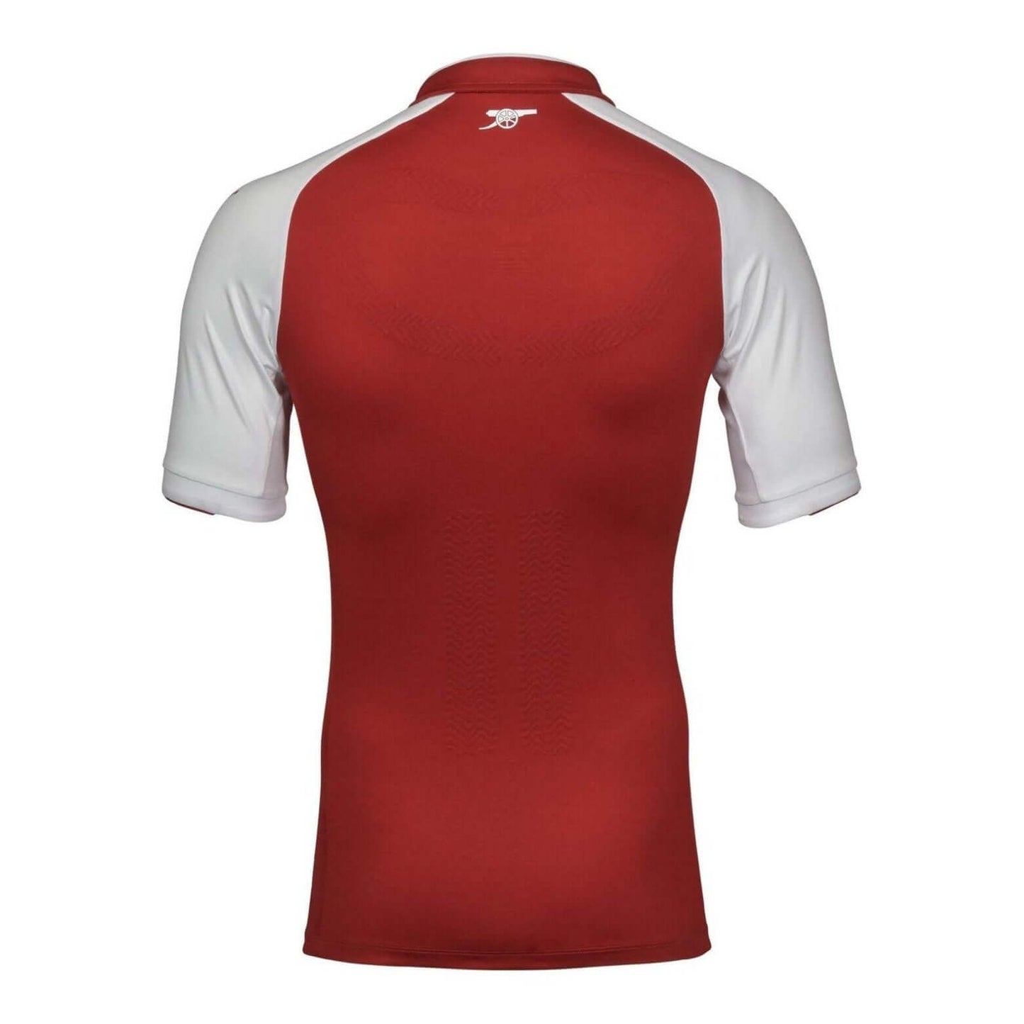 FC Arsenal Heimtrikot 2017/2018, dunkelrot mit weißen Ärmeln, elegantes Design für Fans.