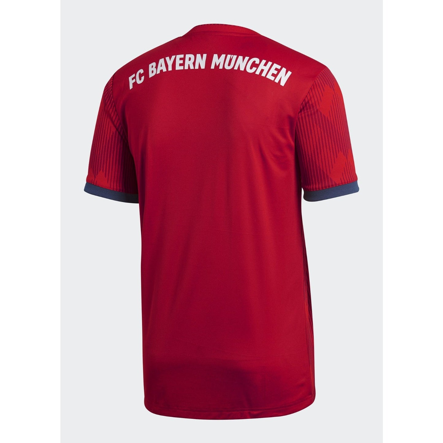 FC Bayern München 2018/2019 Home Trikot in rot mit Rückenansicht und Vereinsname.