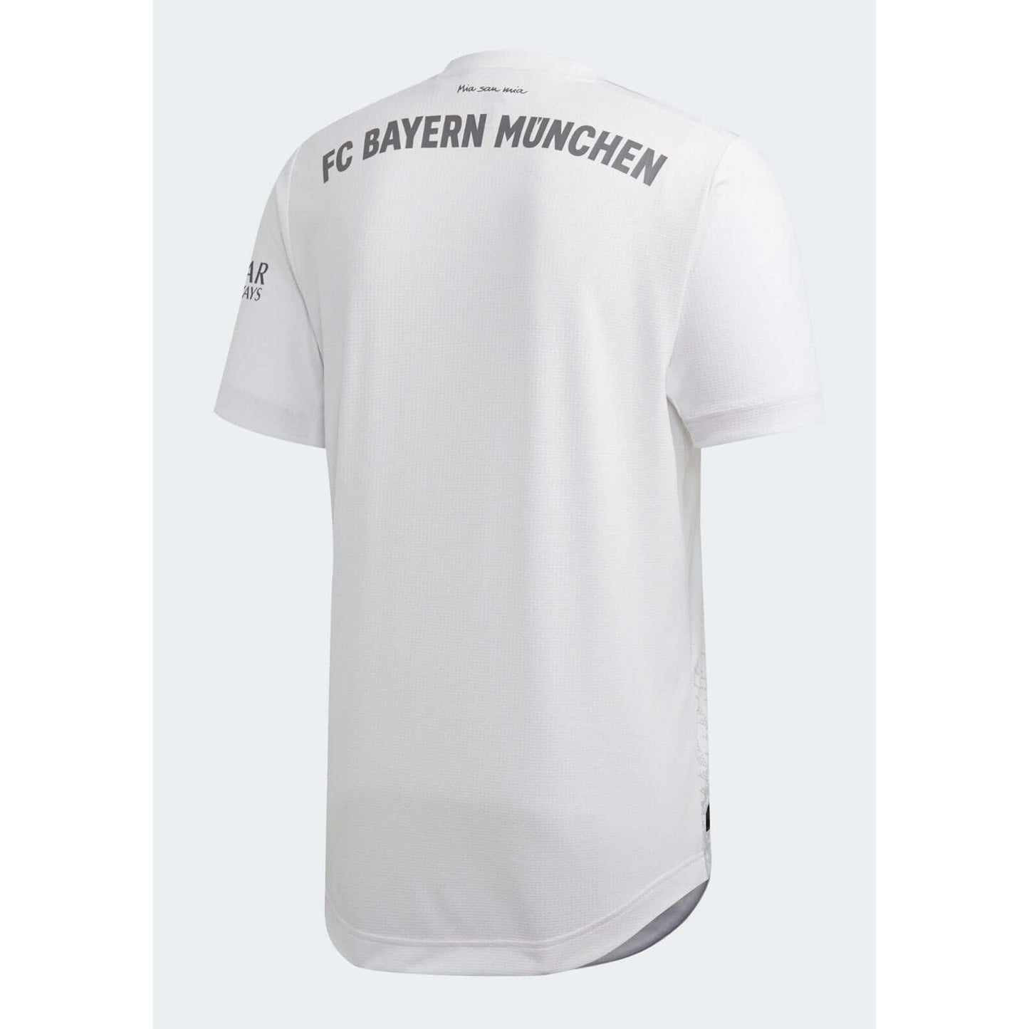 FC Bayern München 2019/2020 Trikot Away in Weiß, Rückansicht mit Logo und Designdetails.