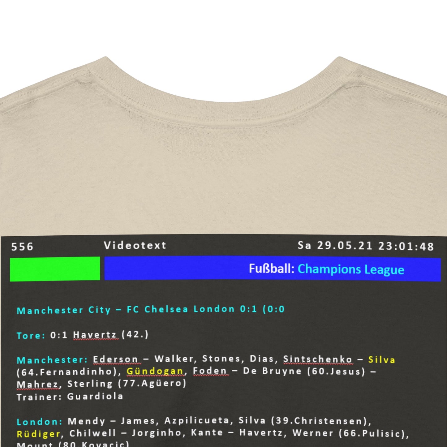 Champions League Finale 2021 Videotext Shirt -  Manchester City vs FC Chelsea London