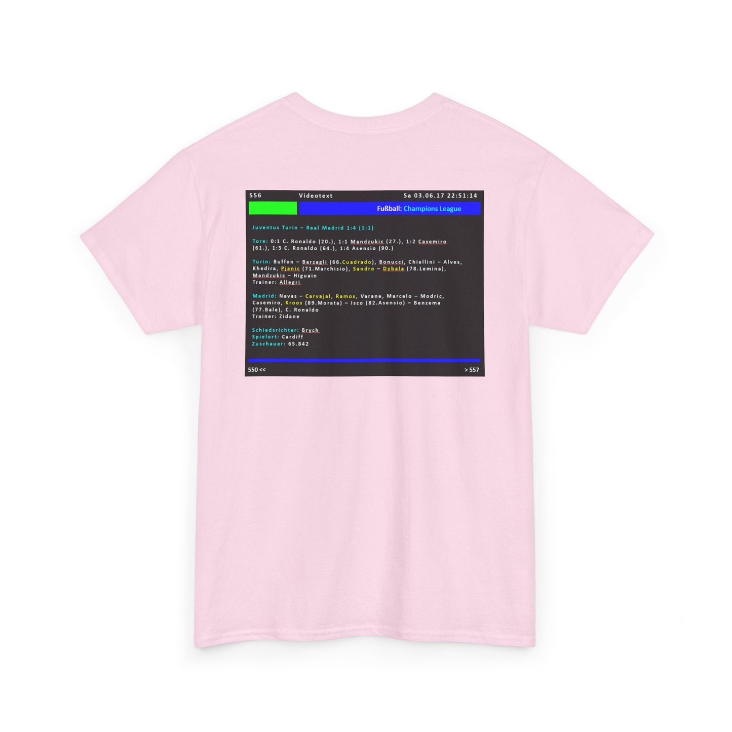 Champions League Finale 2017 Videotext Shirt -  Juventus Turin vs Real Madrid