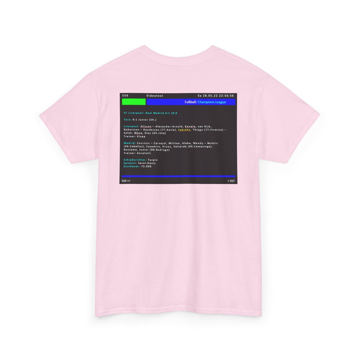 Champions League Finale 2022 Videotext Shirt -  FC Liverpool vs Real Madrid