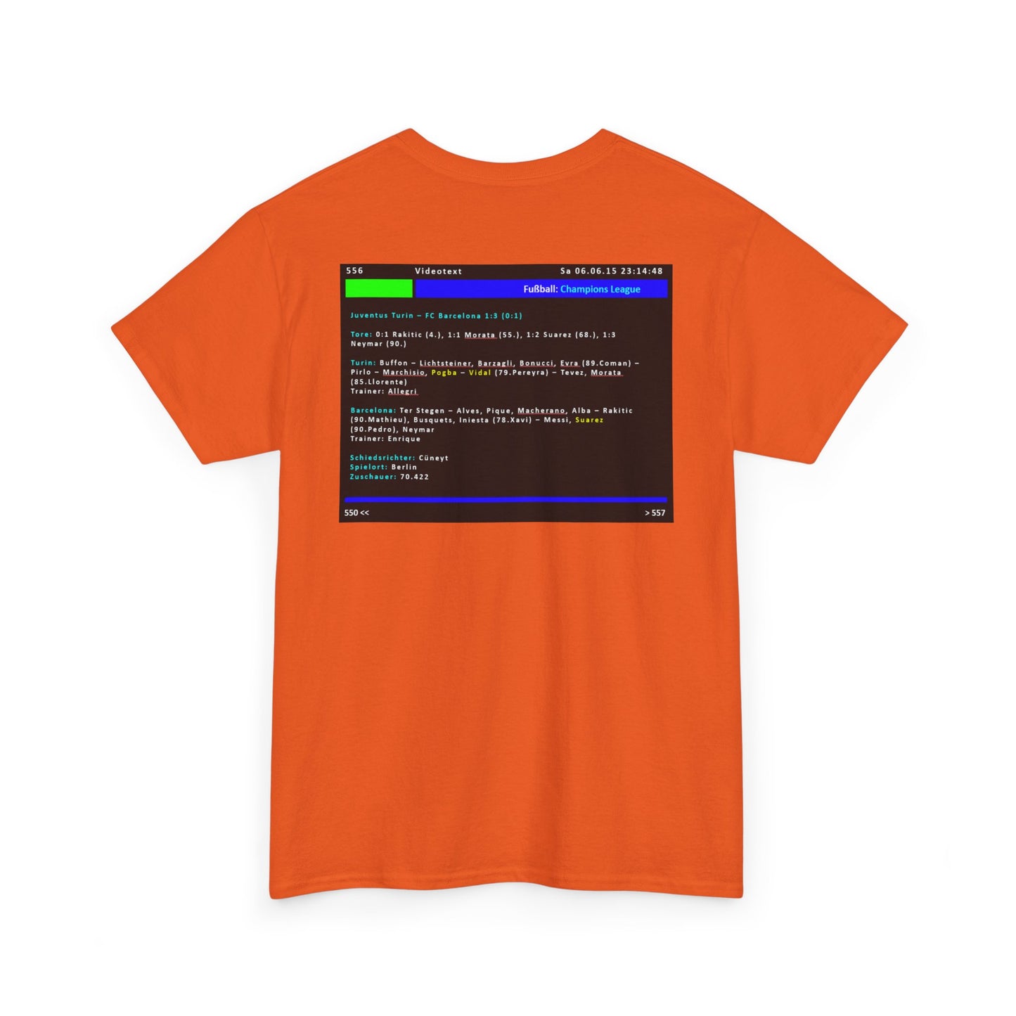 Champions League Finale 2015 Videotext Shirt -  Juventus Turin vs FC Barcelona