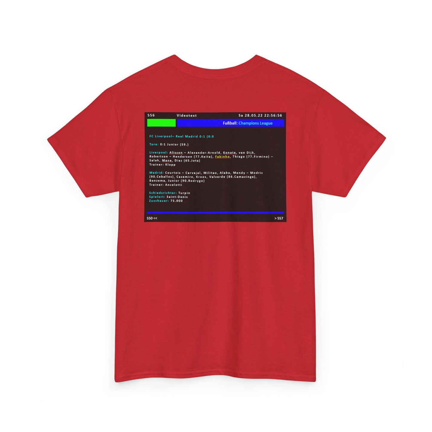 Champions League Finale 2022 Videotext Shirt -  FC Liverpool vs Real Madrid