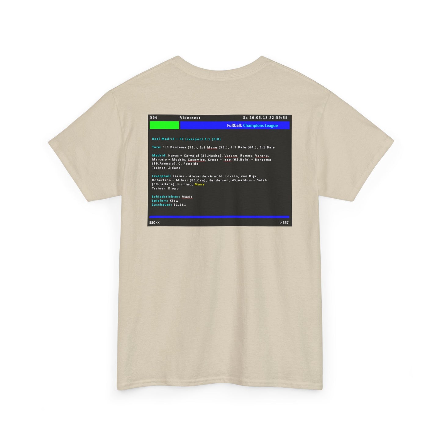 Champions League Finale 2018 Videotext Shirt -  Real Madrid vs FC Liverpool