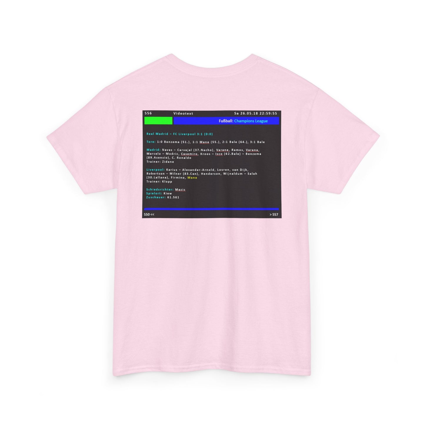 Champions League Finale 2018 Videotext Shirt -  Real Madrid vs FC Liverpool