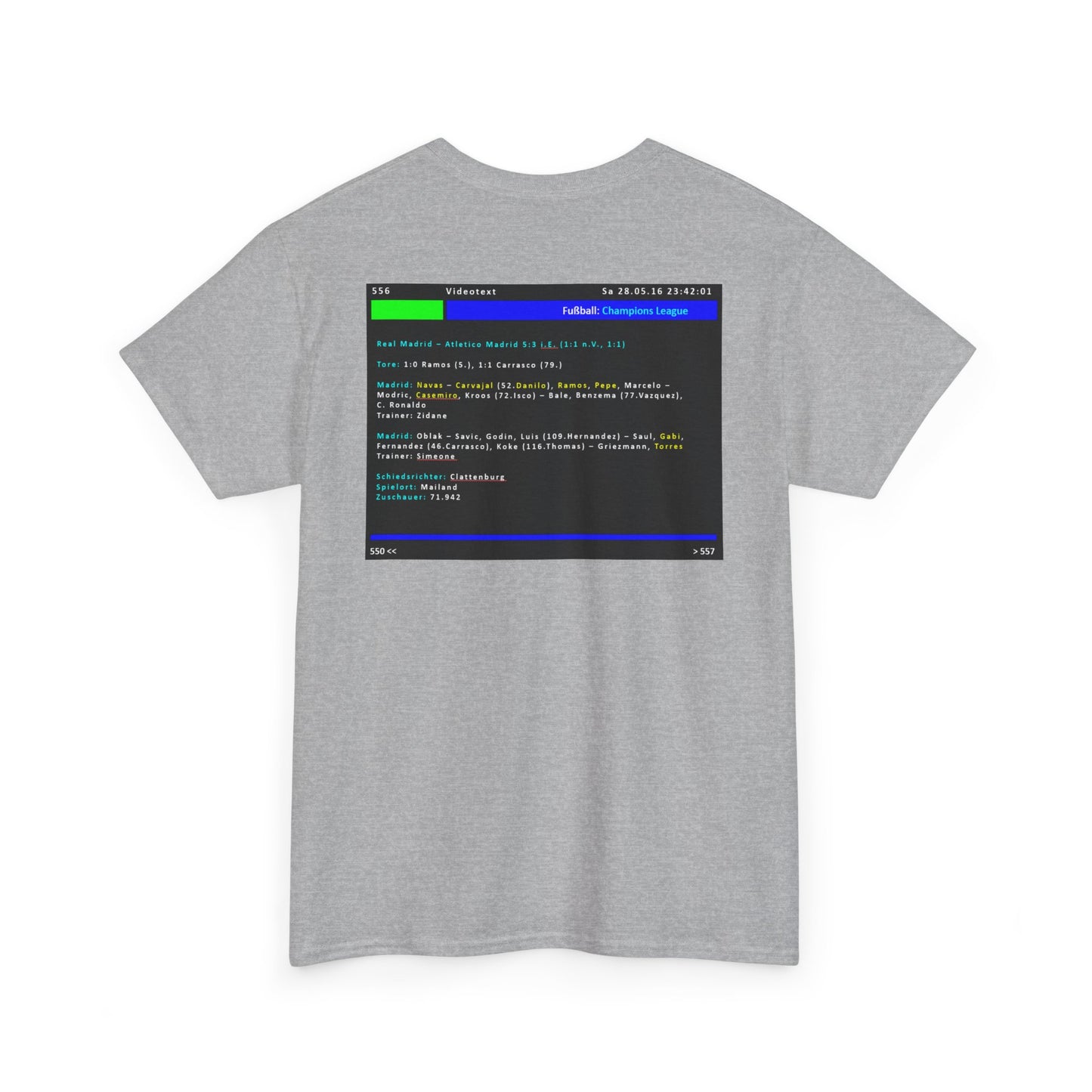 Champions League Finale 2016 Videotext Shirt -  Real Madrid vs Atletico Madrid