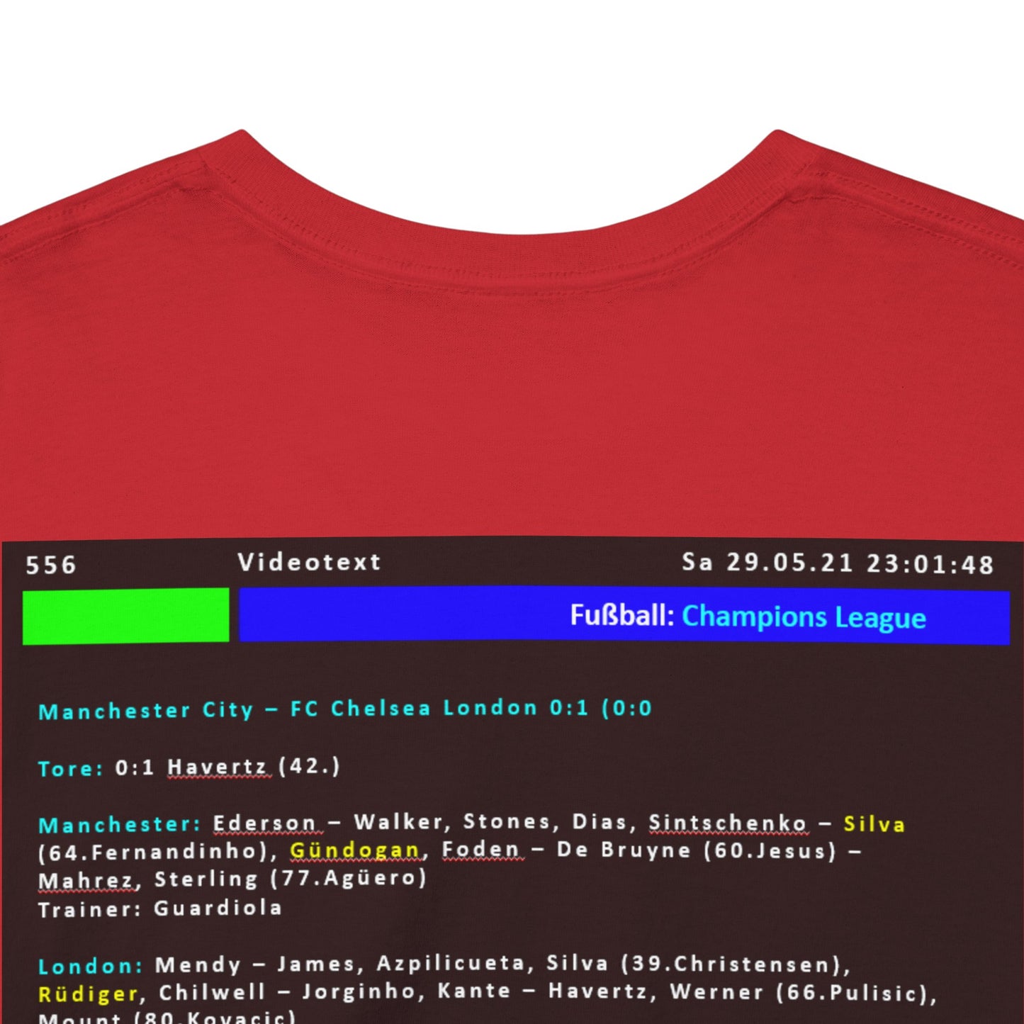 Champions League Finale 2021 Videotext Shirt -  Manchester City vs FC Chelsea London