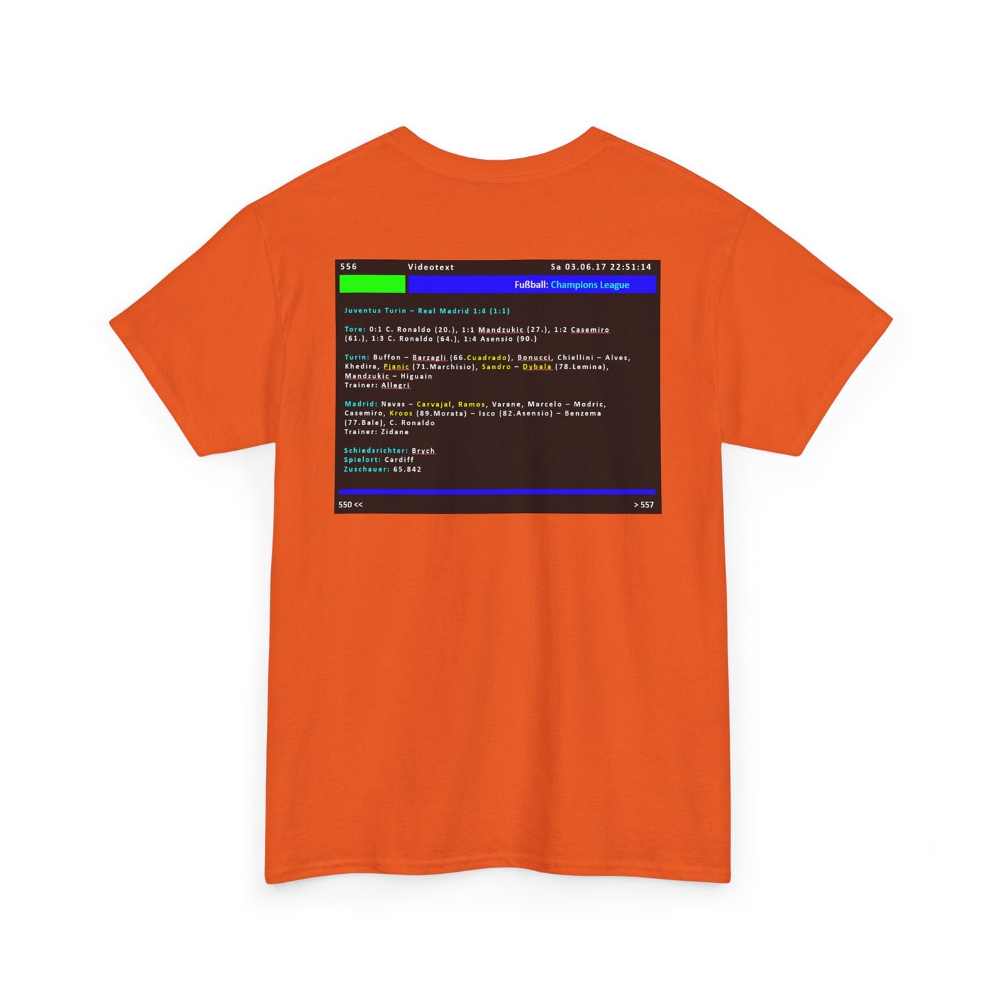 Champions League Finale 2017 Videotext Shirt -  Juventus Turin vs Real Madrid