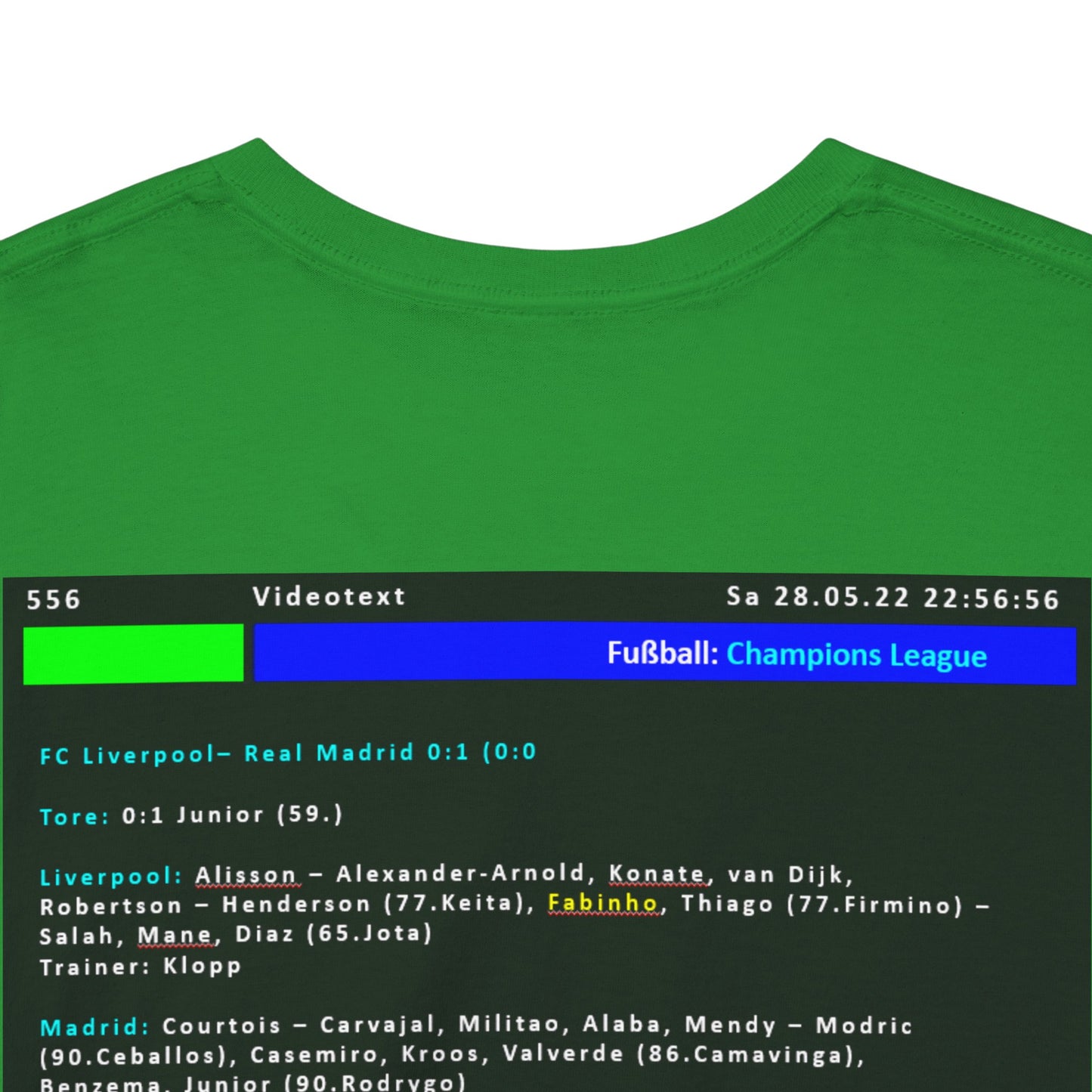 Champions League Finale 2022 Videotext Shirt -  FC Liverpool vs Real Madrid