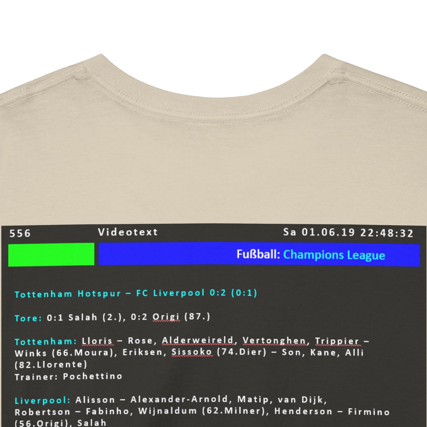 Champions League Finale 2019 Videotext Shirt -  Tottenham Hotspur vs FC Liverpool