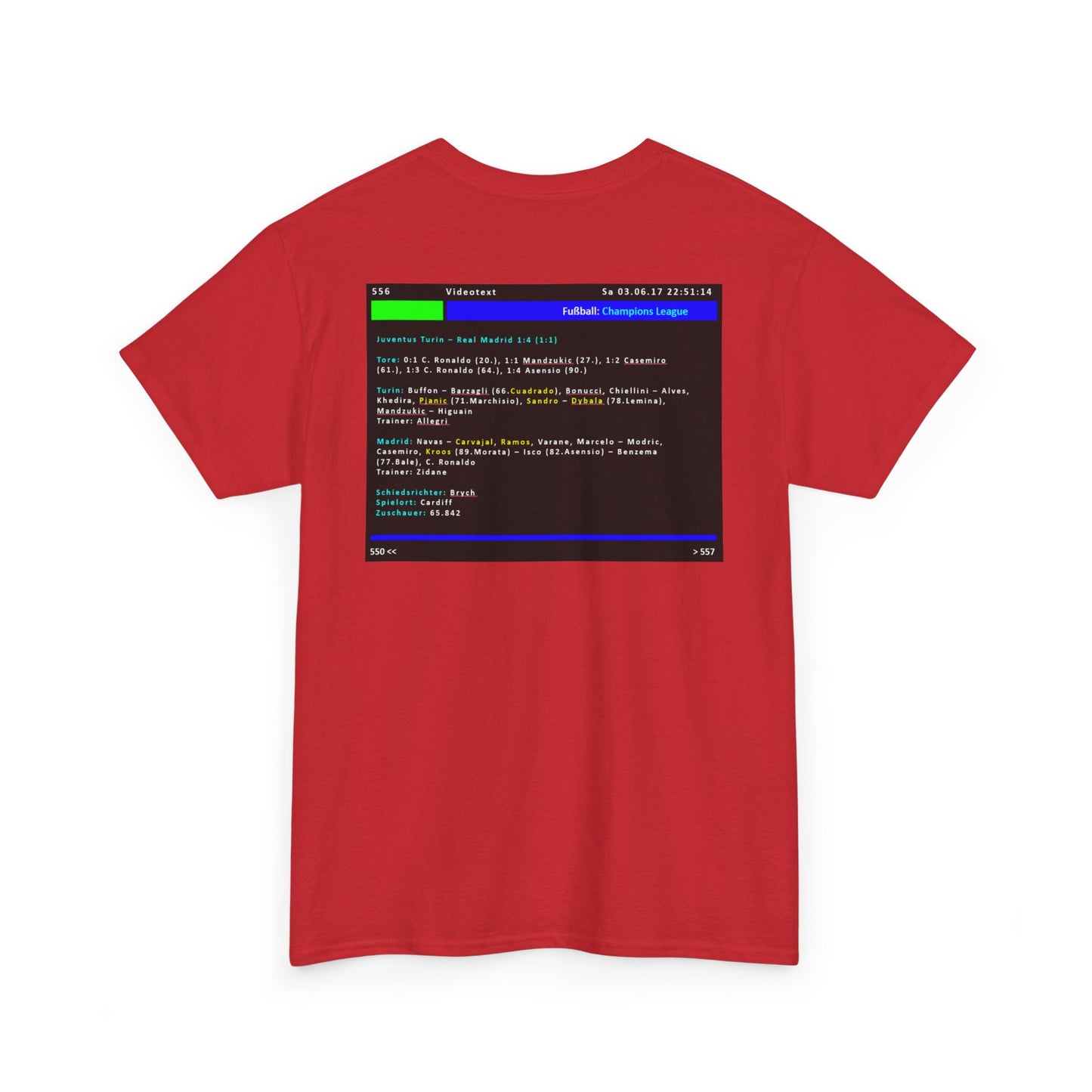 Champions League Finale 2017 Videotext Shirt -  Juventus Turin vs Real Madrid