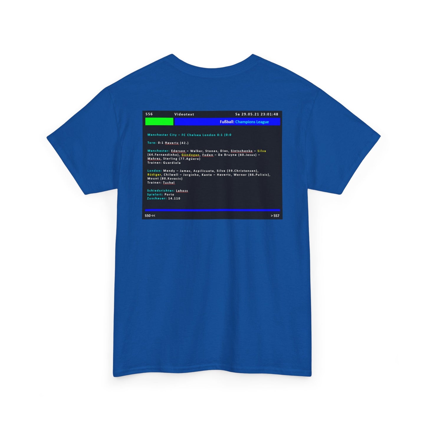 Champions League Finale 2021 Videotext Shirt -  Manchester City vs FC Chelsea London