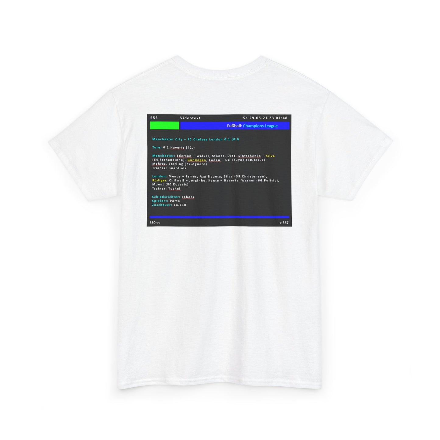 Champions League Finale 2021 Videotext Shirt -  Manchester City vs FC Chelsea London