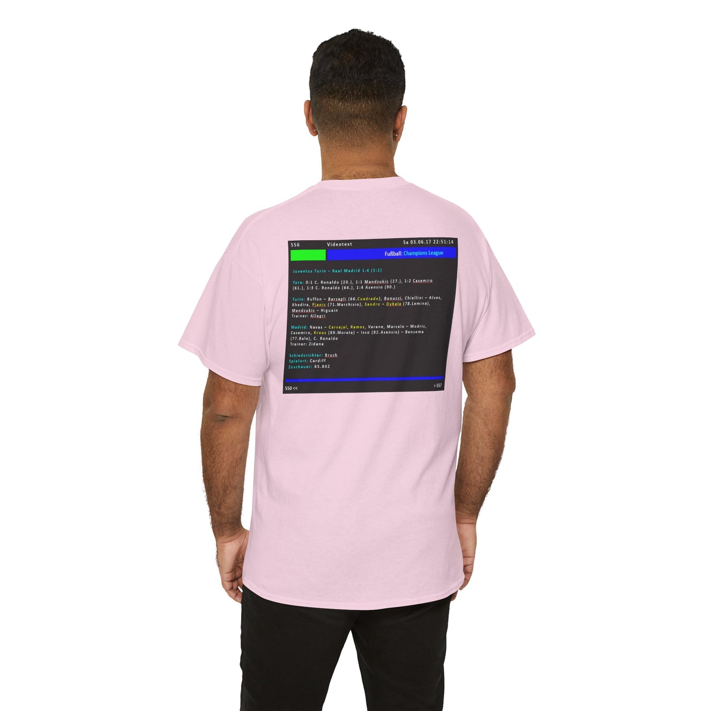 Champions League Finale 2017 Videotext Shirt -  Juventus Turin vs Real Madrid
