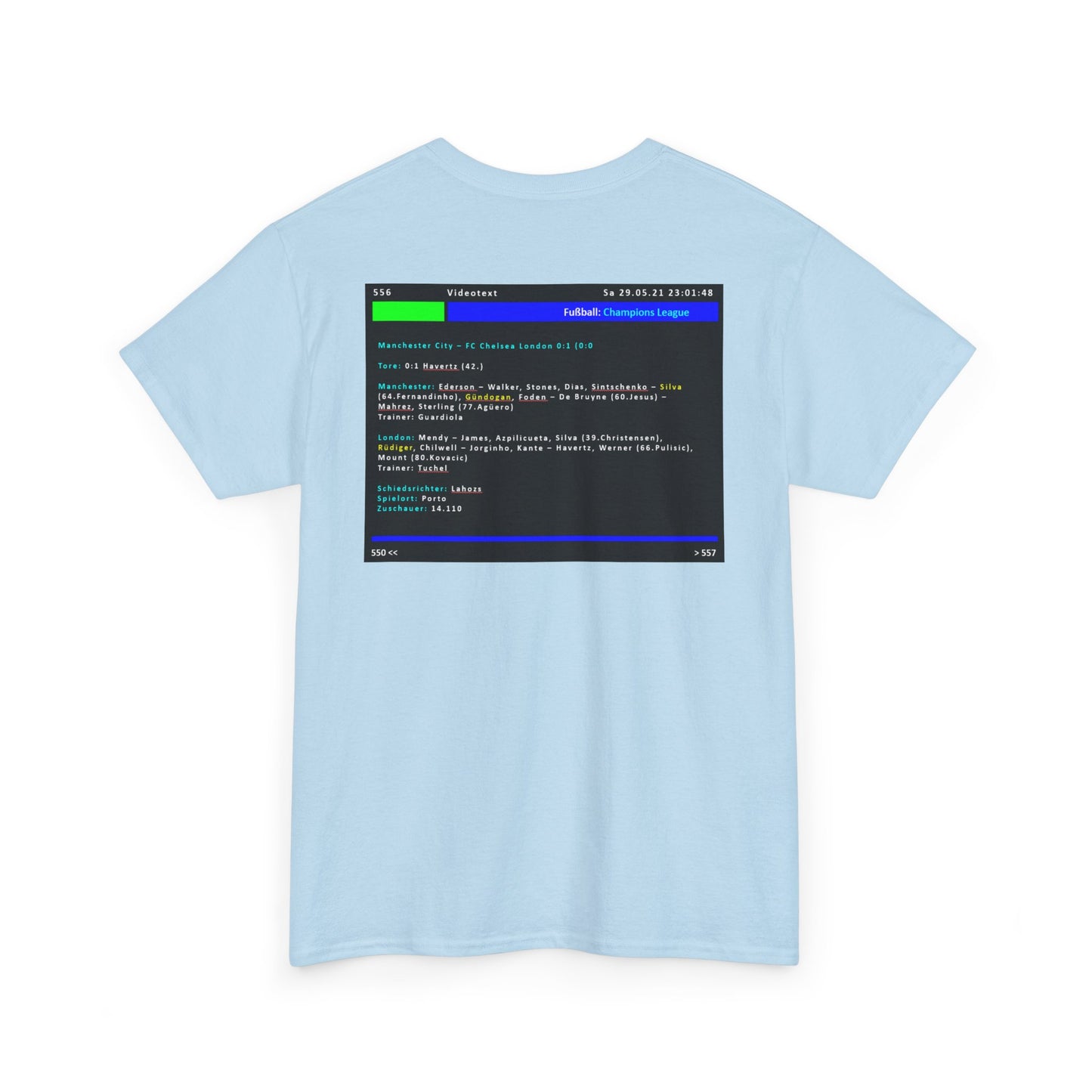 Champions League Finale 2021 Videotext Shirt -  Manchester City vs FC Chelsea London