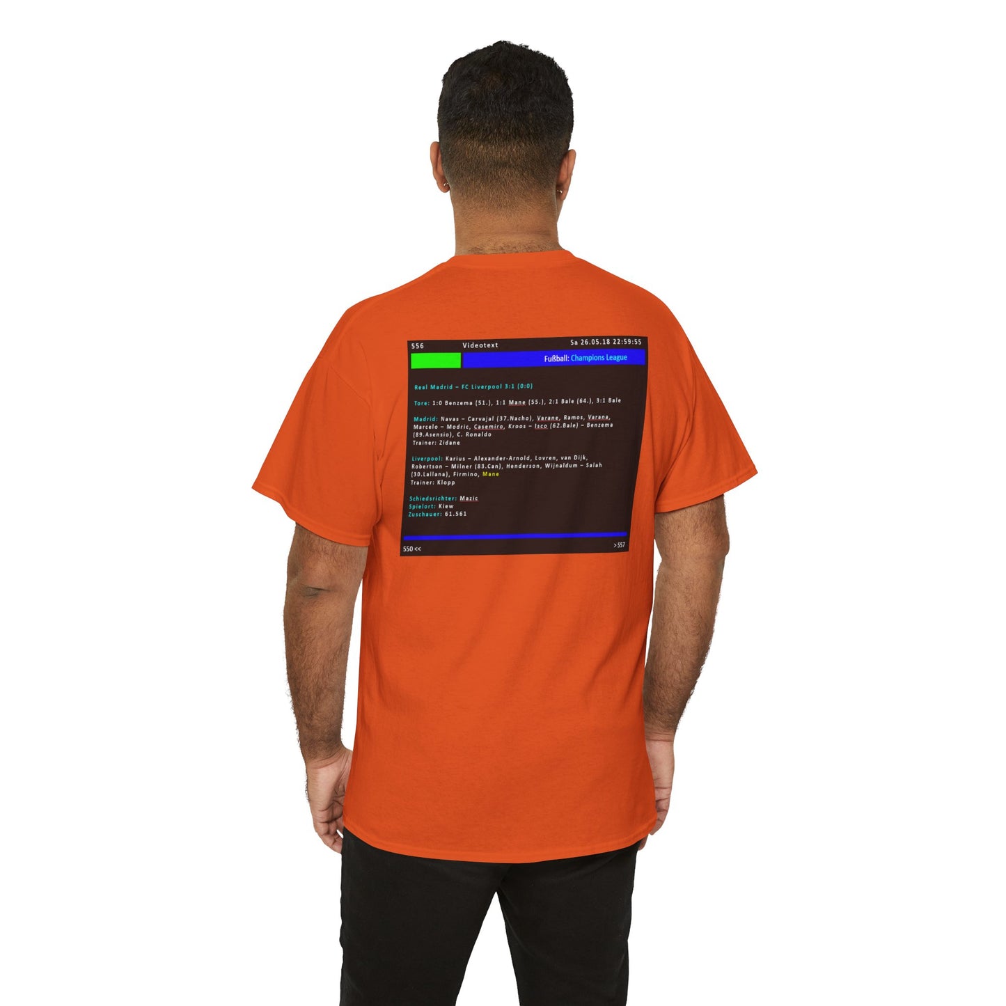 Champions League Finale 2018 Videotext Shirt -  Real Madrid vs FC Liverpool