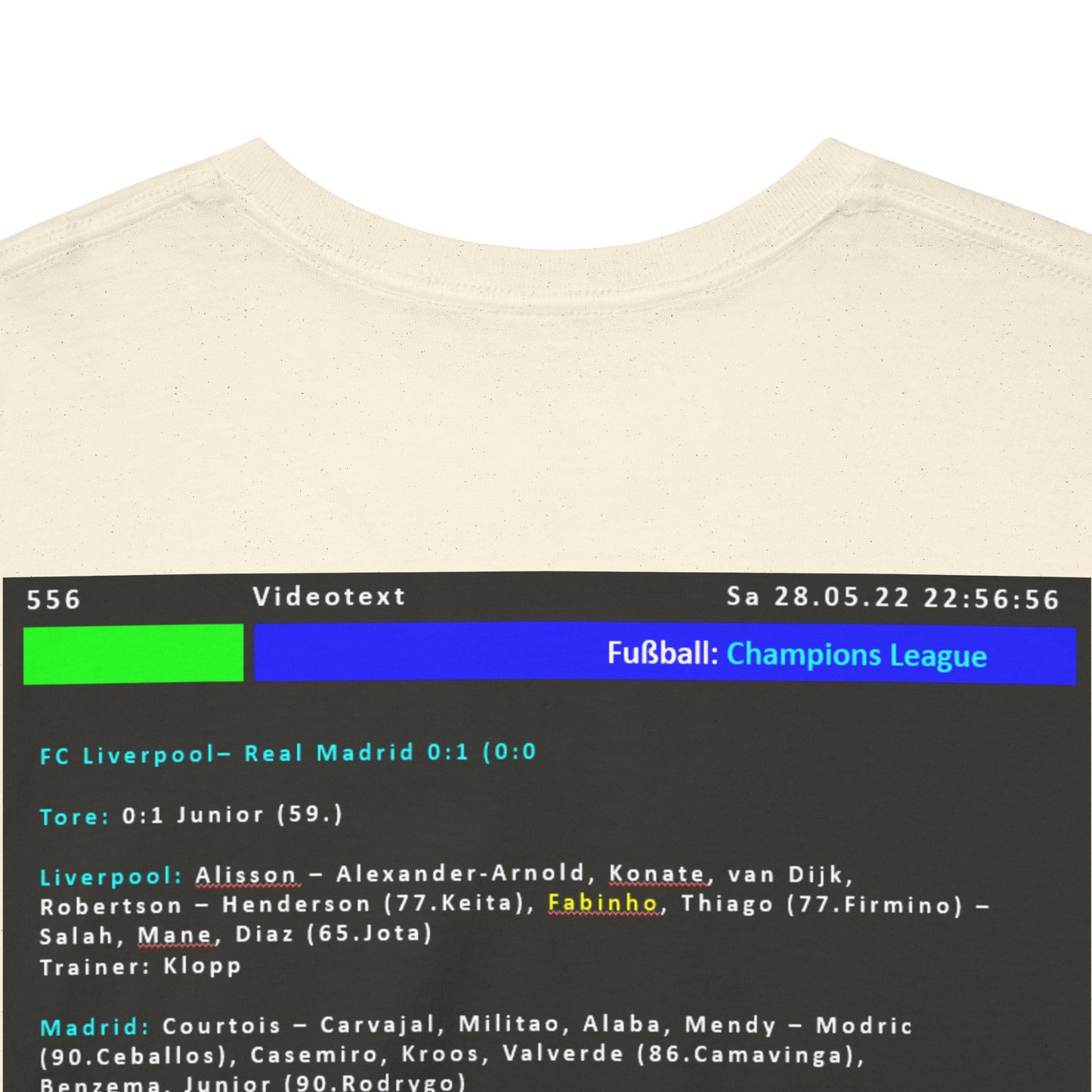 Champions League Finale 2022 Videotext Shirt -  FC Liverpool vs Real Madrid
