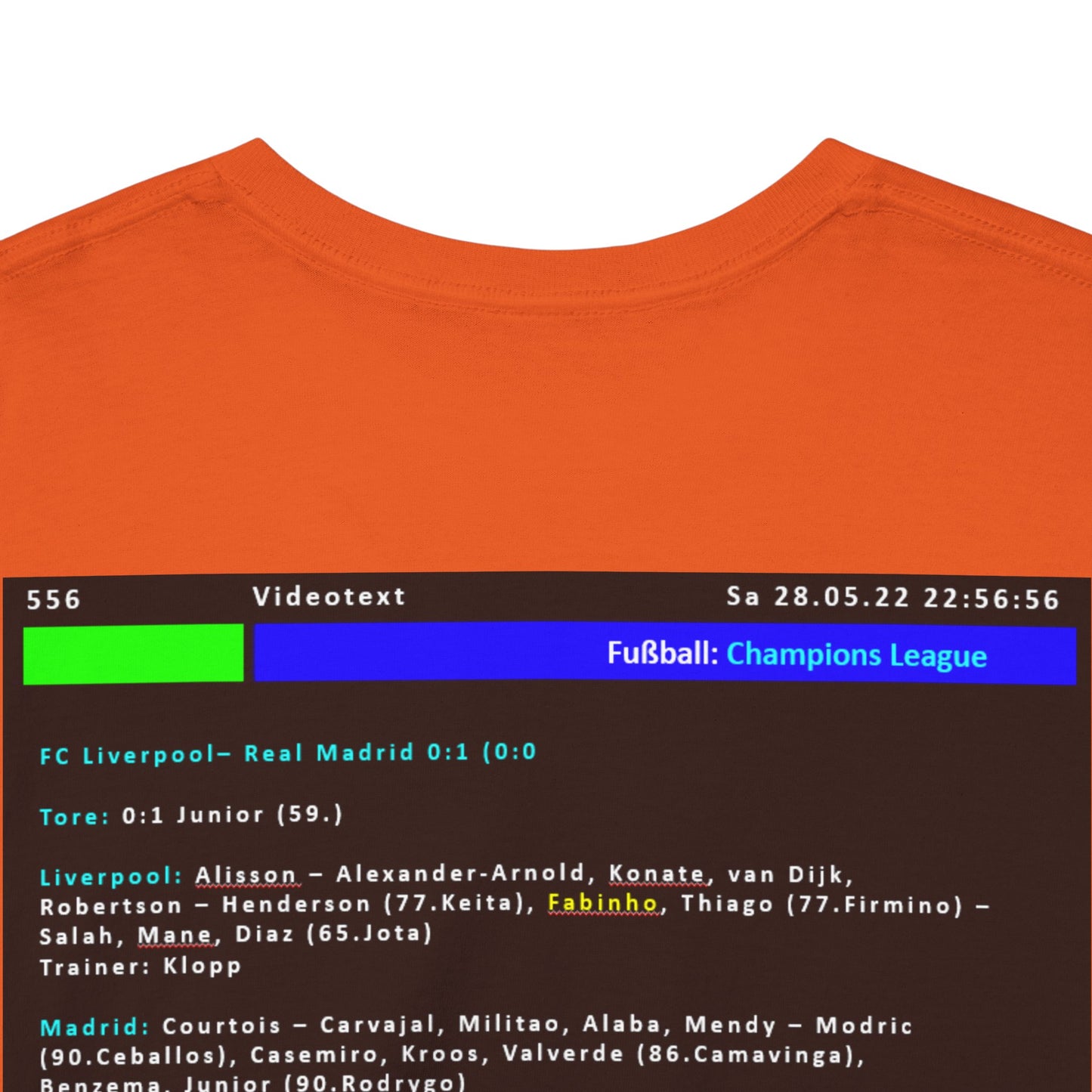 Champions League Finale 2022 Videotext Shirt -  FC Liverpool vs Real Madrid