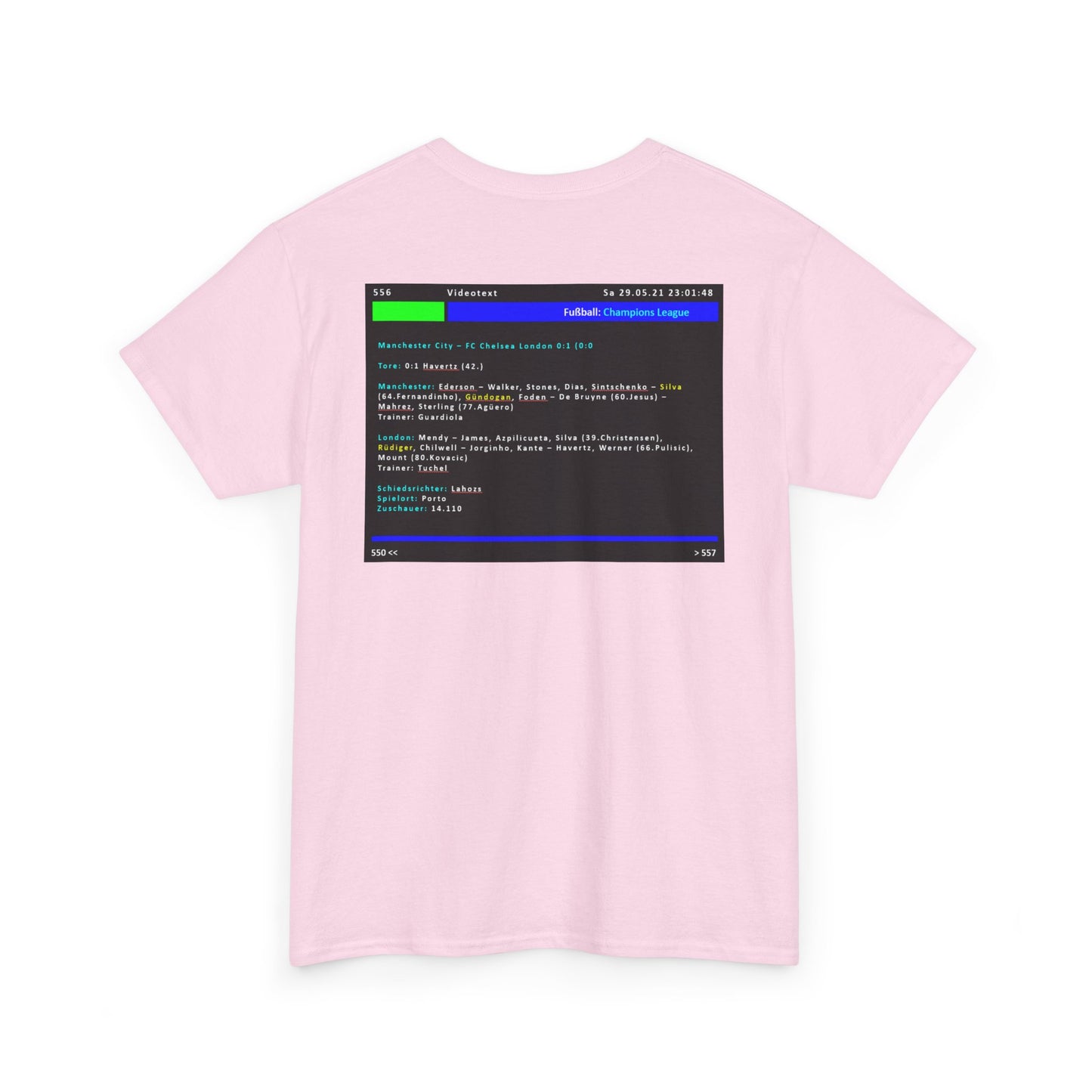 Champions League Finale 2021 Videotext Shirt -  Manchester City vs FC Chelsea London