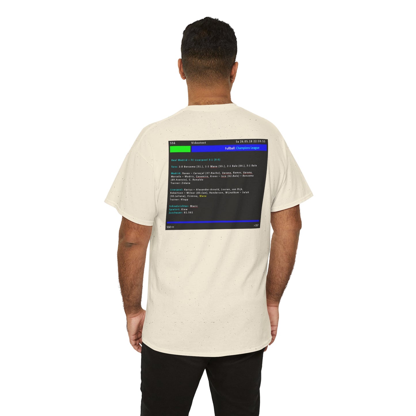 Champions League Finale 2018 Videotext Shirt -  Real Madrid vs FC Liverpool