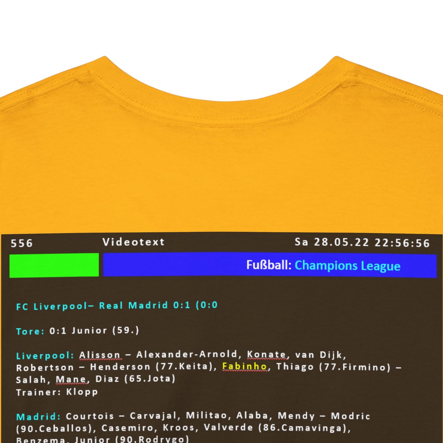 Champions League Finale 2022 Videotext Shirt -  FC Liverpool vs Real Madrid