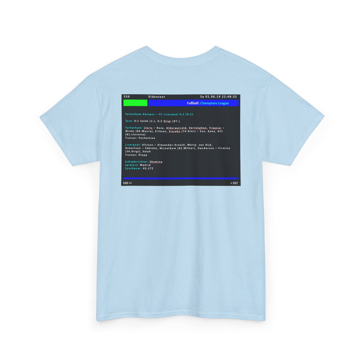 Champions League Finale 2019 Videotext Shirt -  Tottenham Hotspur vs FC Liverpool
