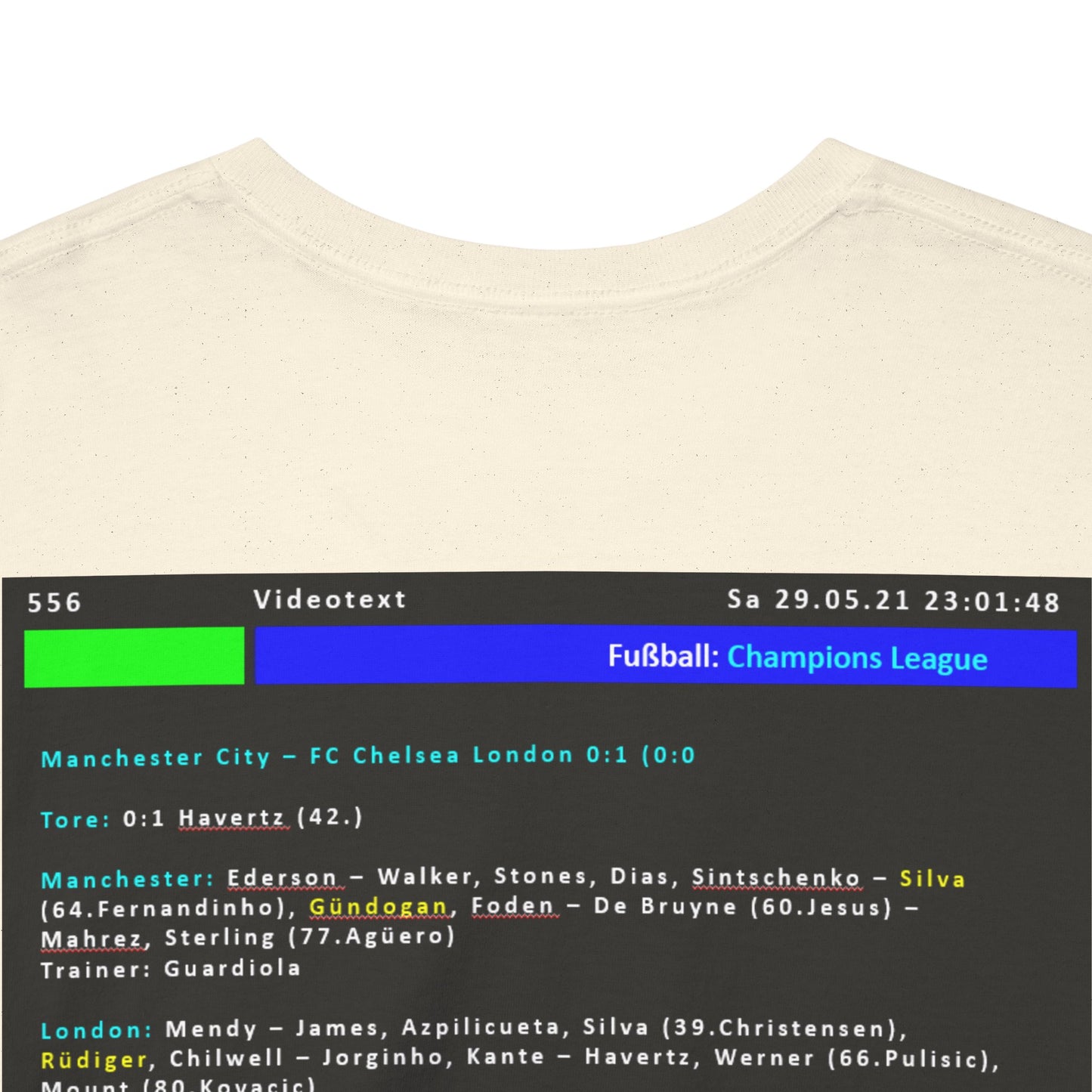 Champions League Finale 2021 Videotext Shirt -  Manchester City vs FC Chelsea London