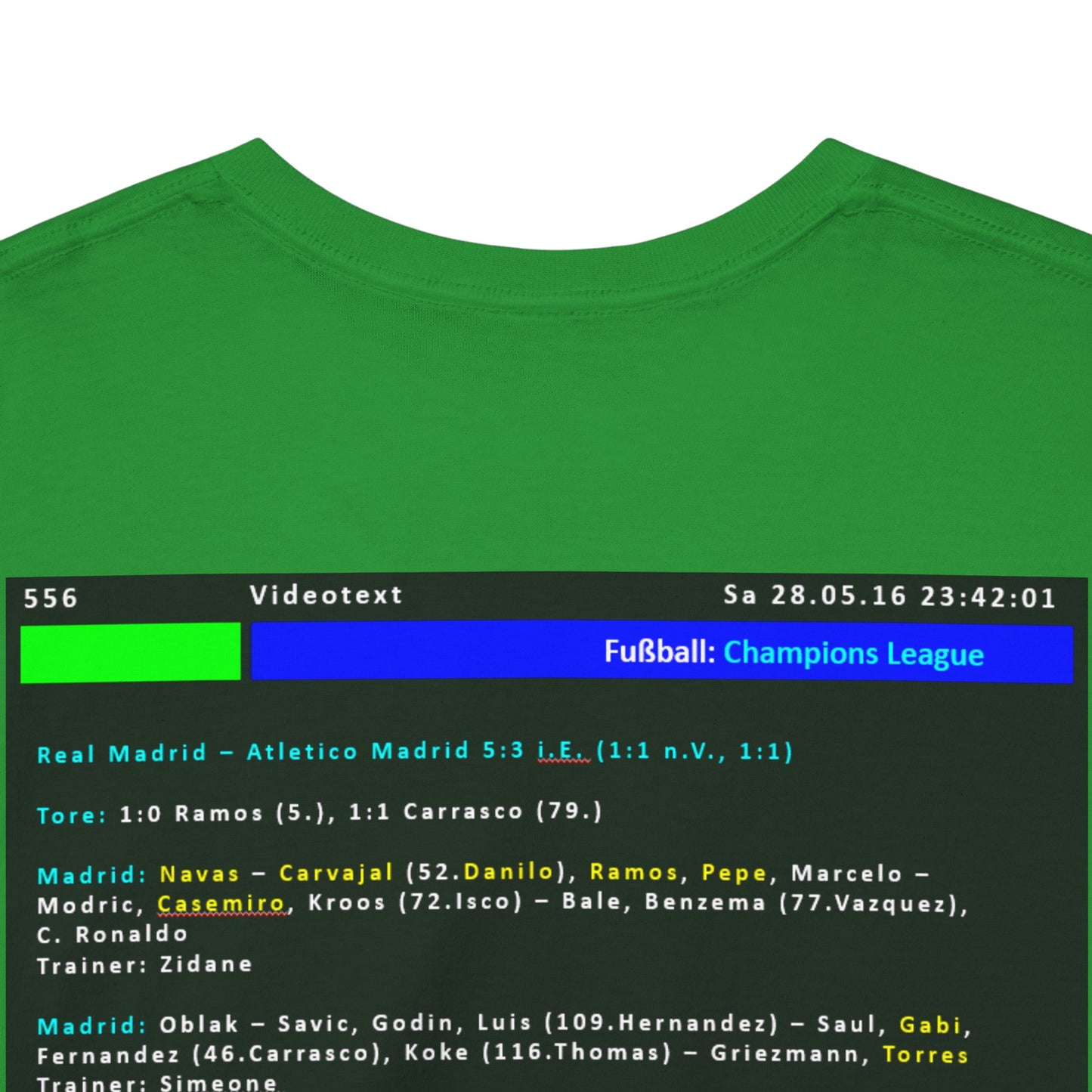 Champions League Finale 2016 Videotext Shirt -  Real Madrid vs Atletico Madrid