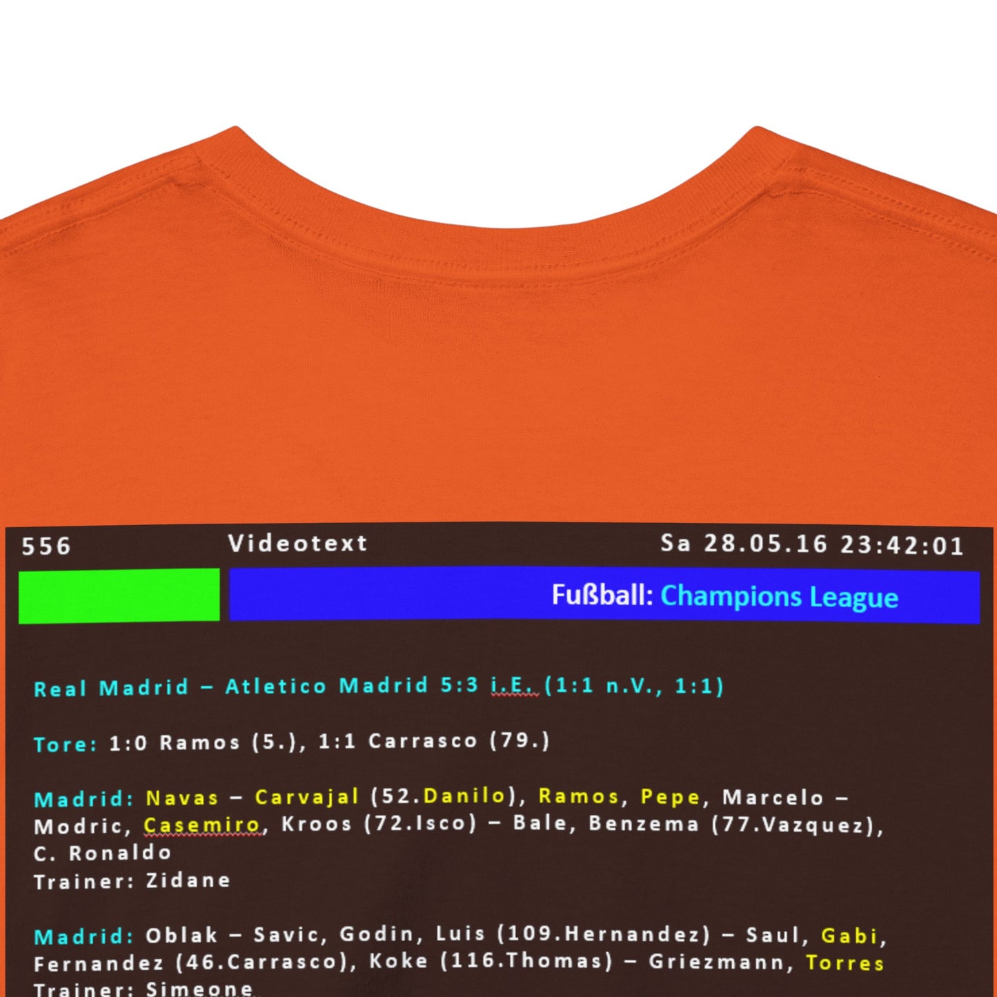 Champions League Finale 2016 Videotext Shirt -  Real Madrid vs Atletico Madrid