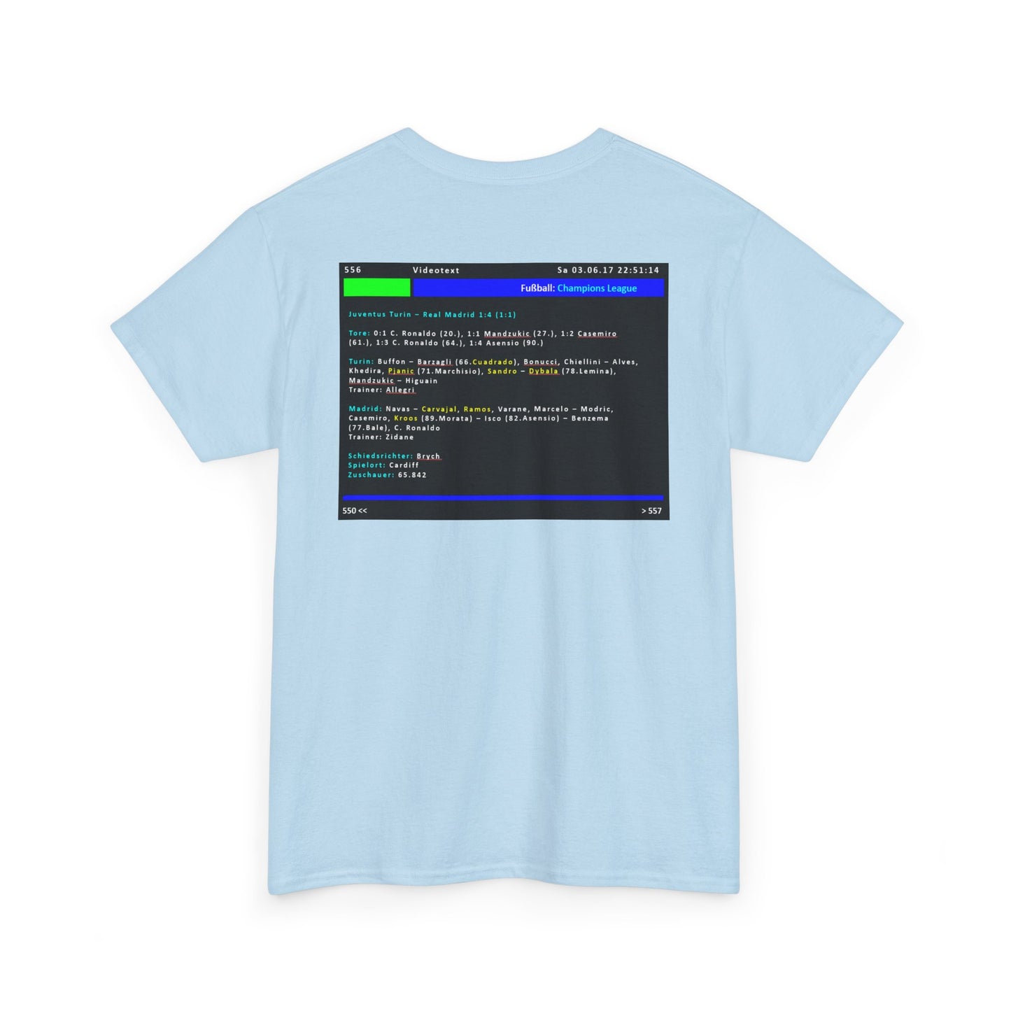 Champions League Finale 2017 Videotext Shirt -  Juventus Turin vs Real Madrid