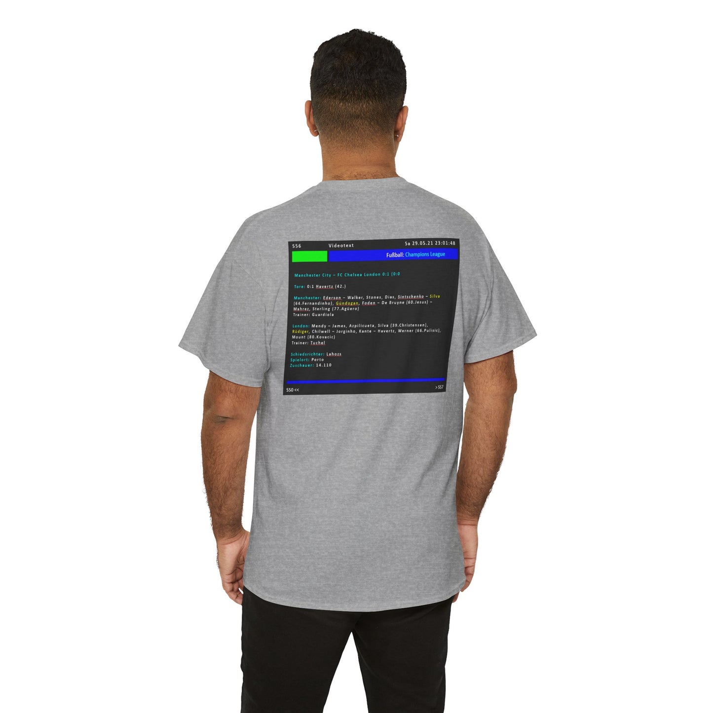 Champions League Finale 2021 Videotext Shirt -  Manchester City vs FC Chelsea London