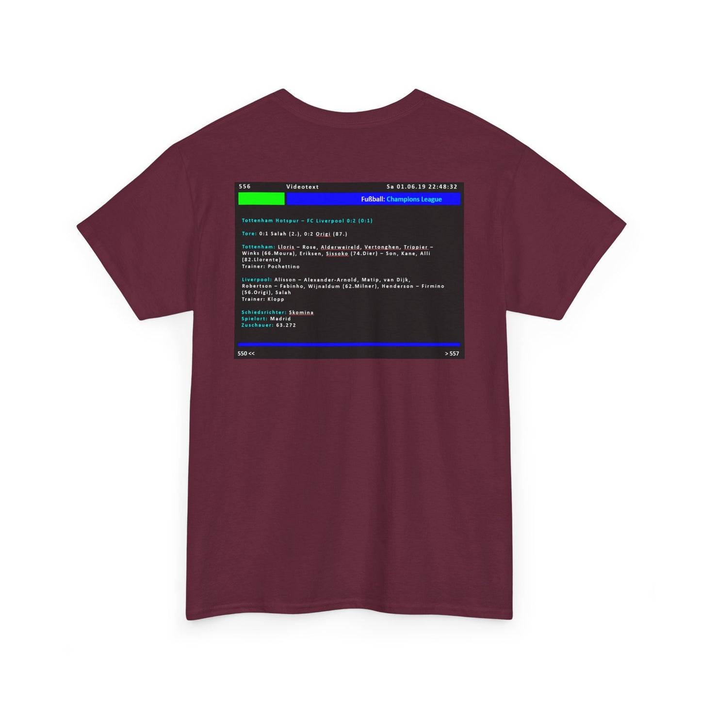 Champions League Finale 2019 Videotext Shirt -  Tottenham Hotspur vs FC Liverpool