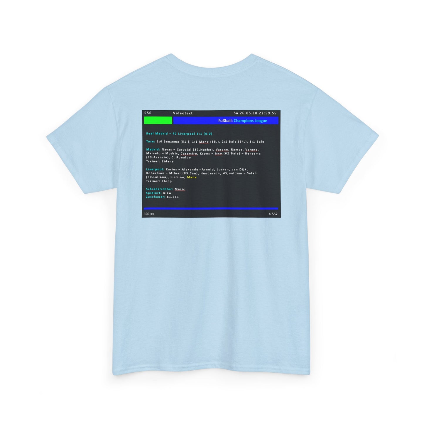 Champions League Finale 2018 Videotext Shirt -  Real Madrid vs FC Liverpool