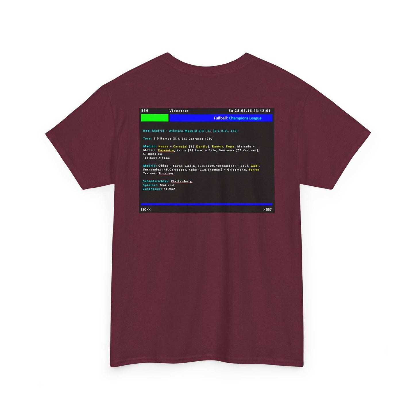 Champions League Finale 2016 Videotext Shirt -  Real Madrid vs Atletico Madrid