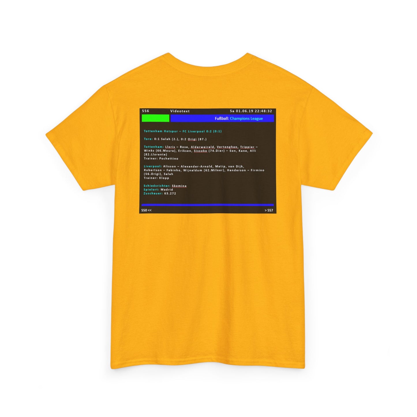 Champions League Finale 2019 Videotext Shirt -  Tottenham Hotspur vs FC Liverpool