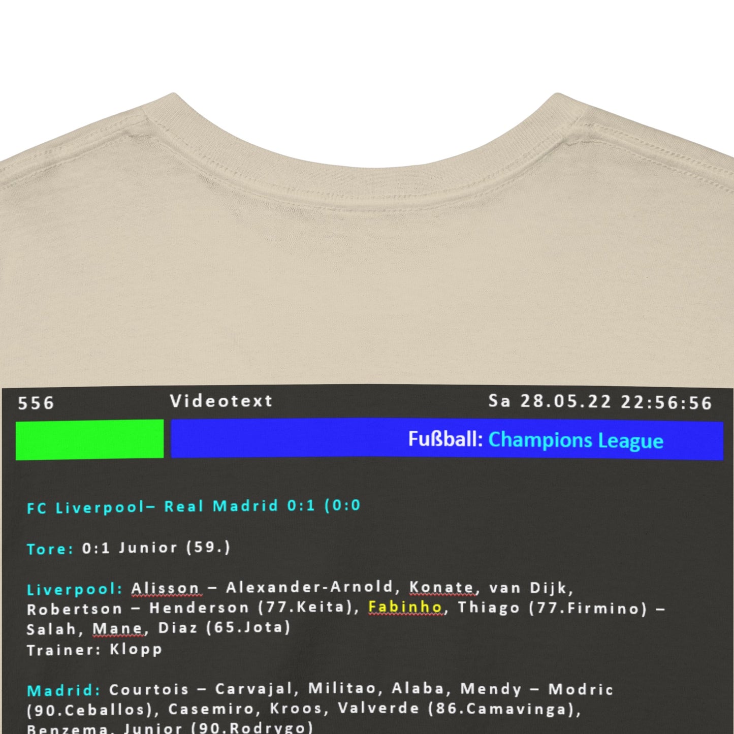 Champions League Finale 2022 Videotext Shirt -  FC Liverpool vs Real Madrid