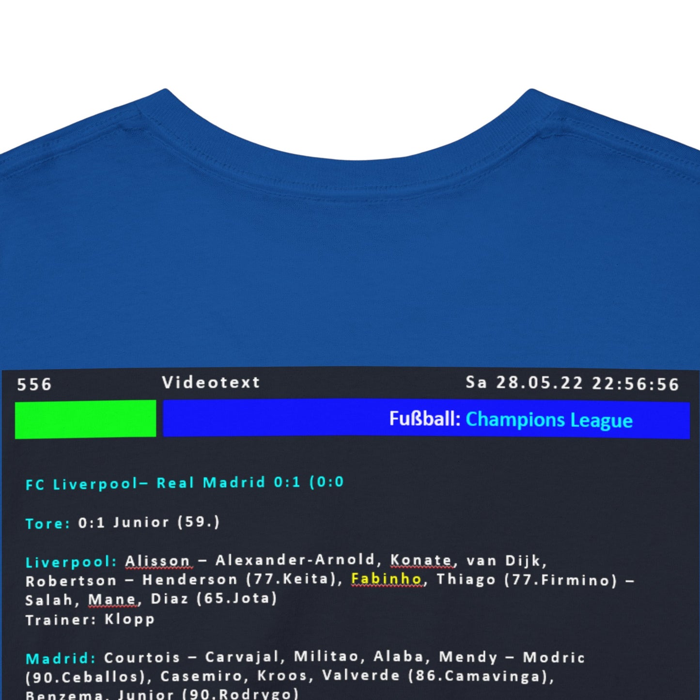 Champions League Finale 2022 Videotext Shirt -  FC Liverpool vs Real Madrid