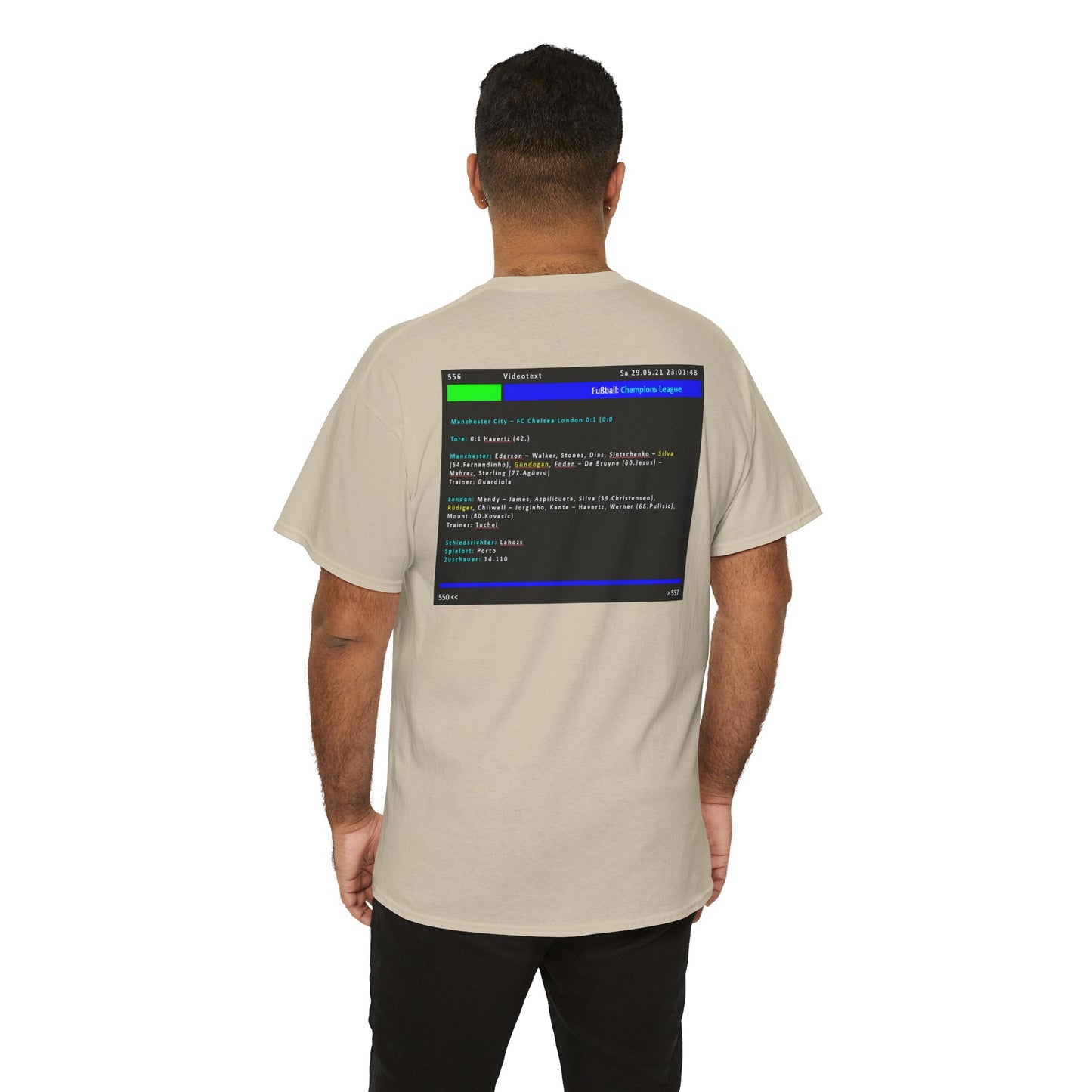 Champions League Finale 2021 Videotext Shirt -  Manchester City vs FC Chelsea London