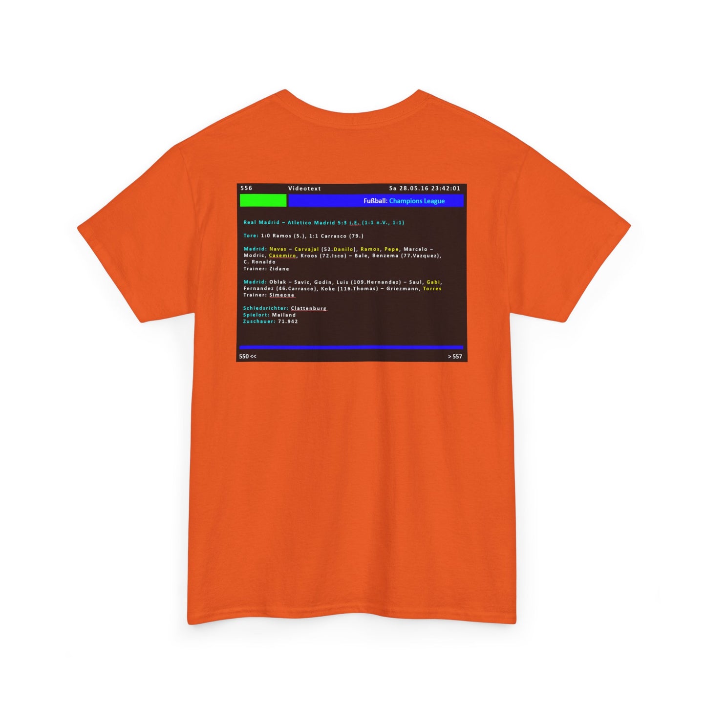 Champions League Finale 2016 Videotext Shirt -  Real Madrid vs Atletico Madrid
