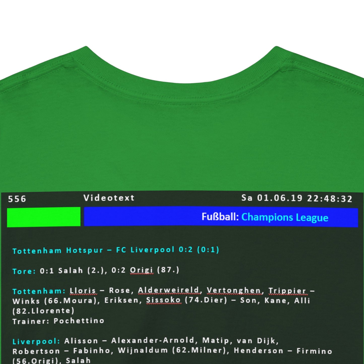 Champions League Finale 2019 Videotext Shirt -  Tottenham Hotspur vs FC Liverpool