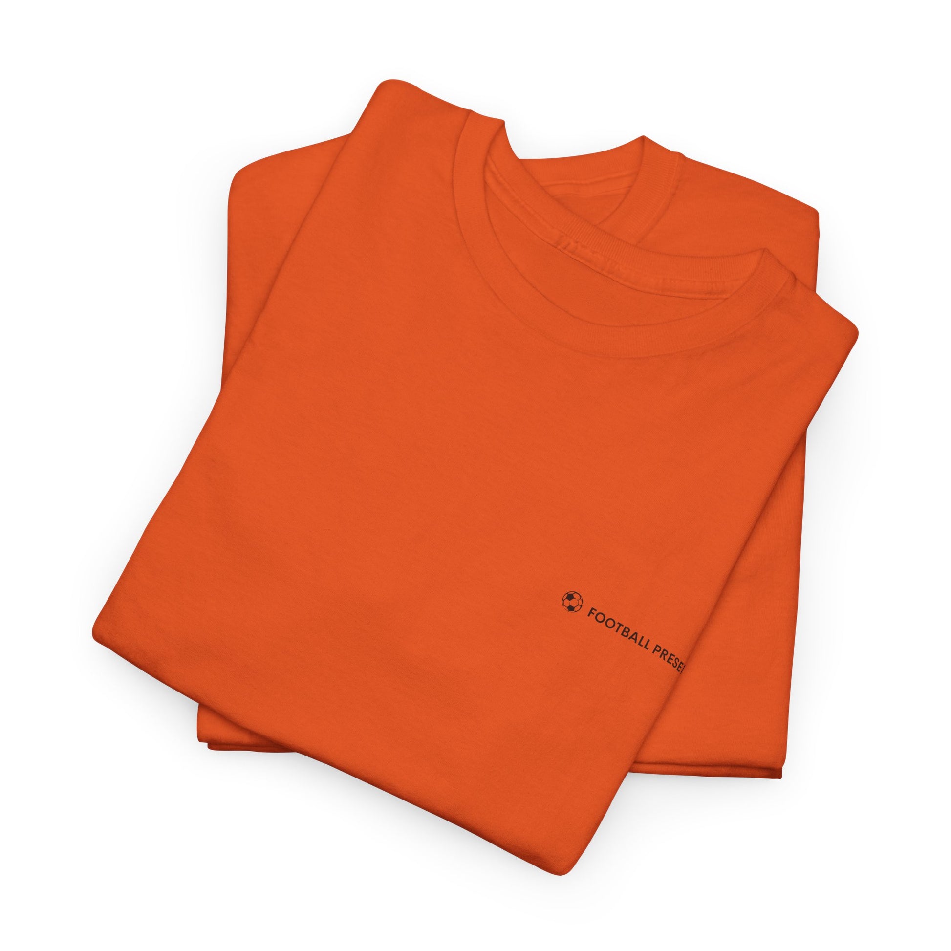 Videotext Shirt - Champions League Finale 2020 FC Bayern München vs Paris Saint-Germain, orange unisex T-shirt fold.
