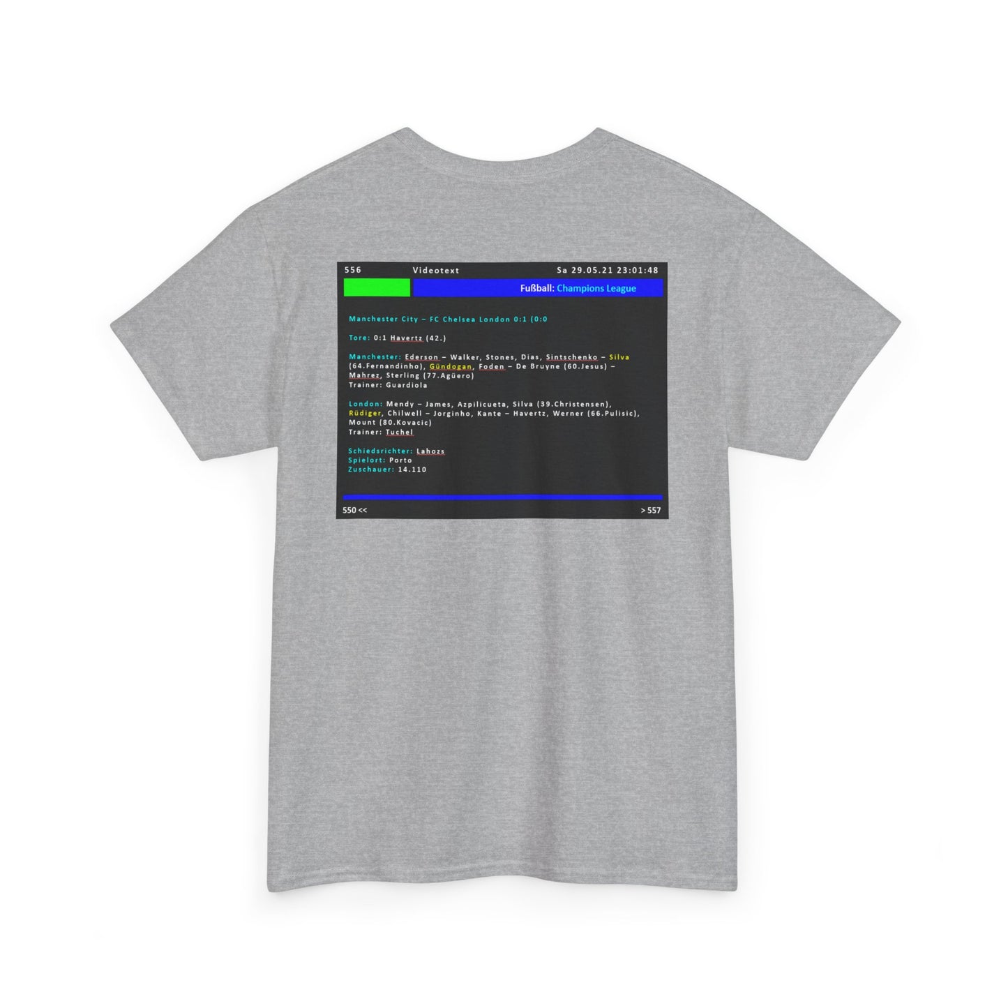 Champions League Finale 2021 Videotext Shirt -  Manchester City vs FC Chelsea London