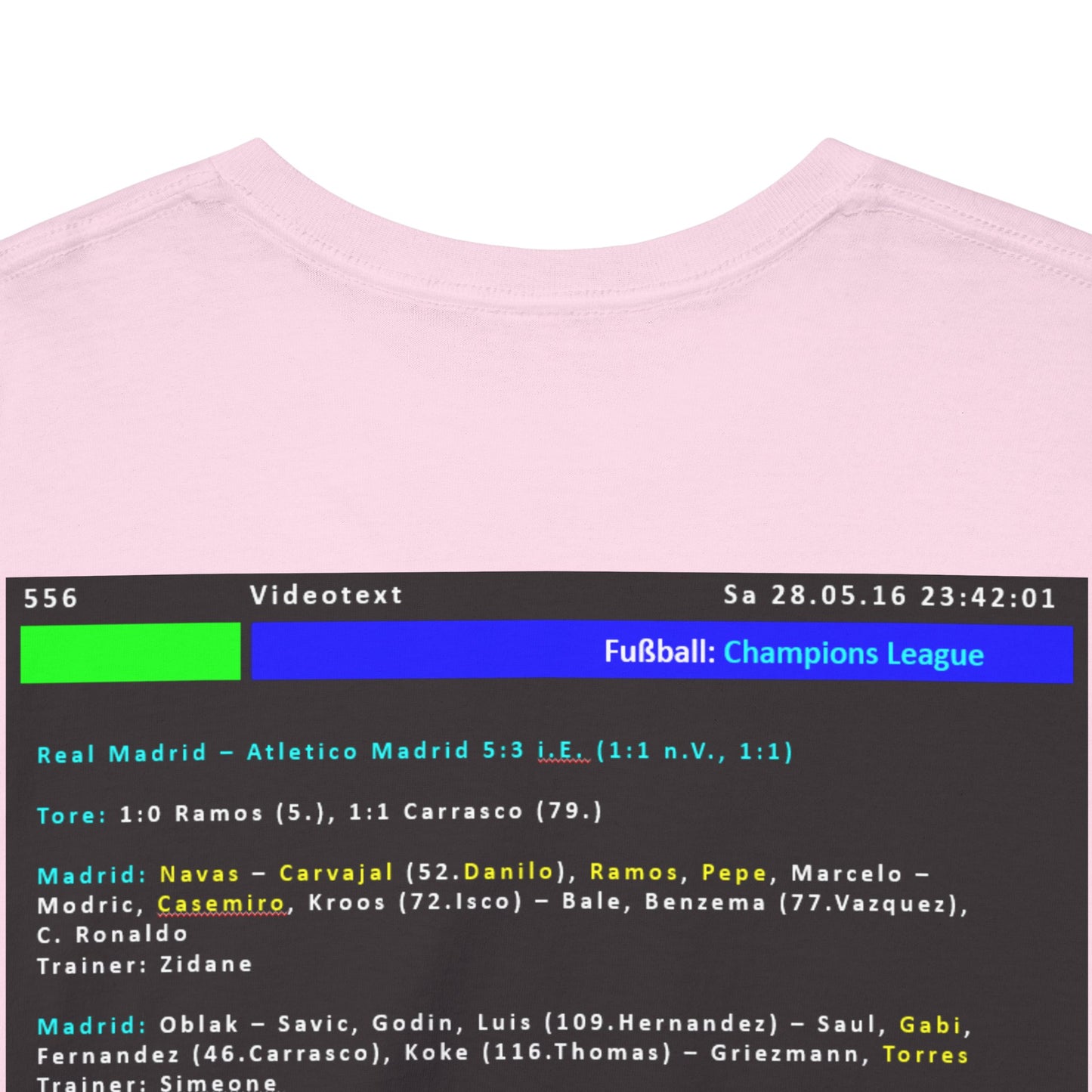 Champions League Finale 2016 Videotext Shirt -  Real Madrid vs Atletico Madrid