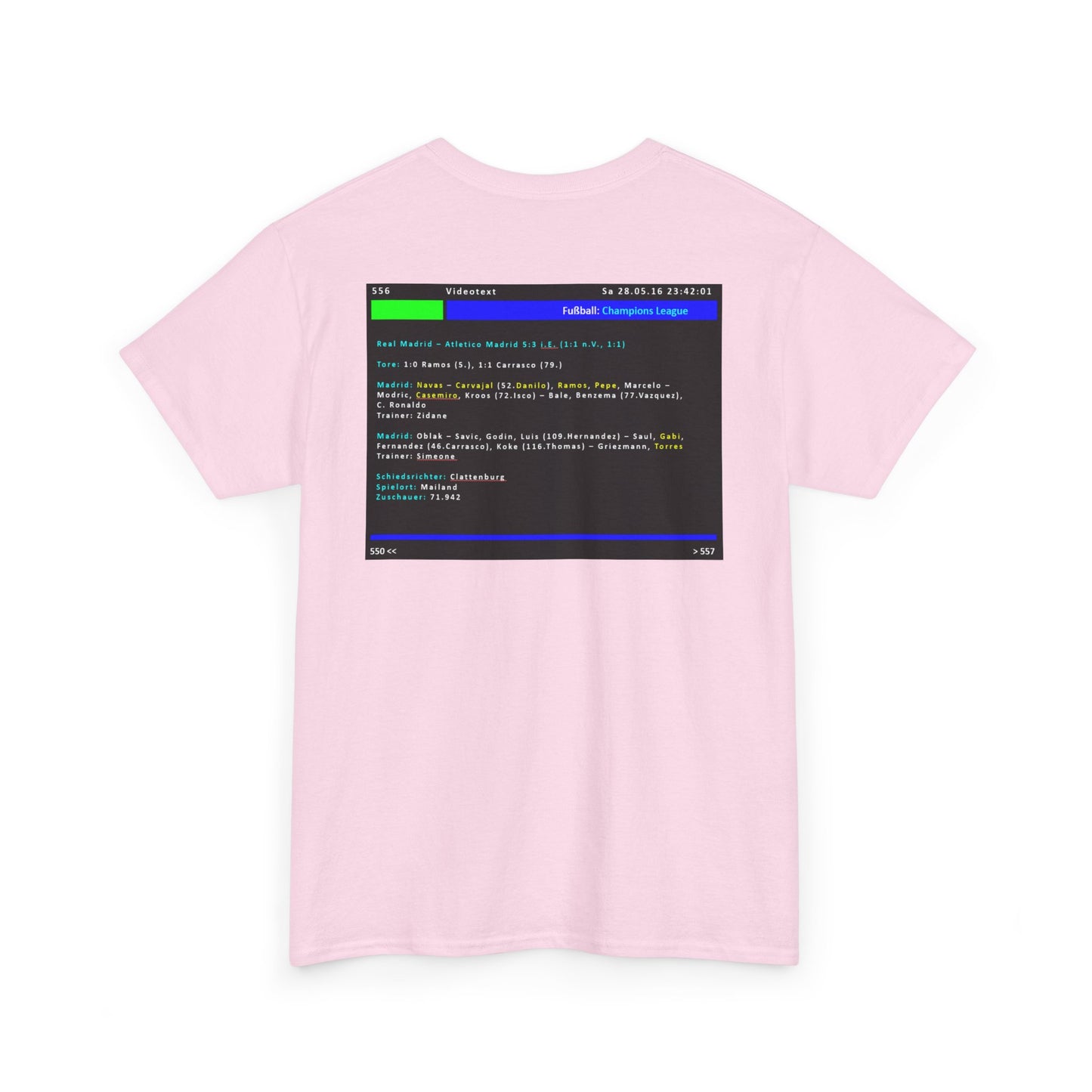 Champions League Finale 2016 Videotext Shirt -  Real Madrid vs Atletico Madrid