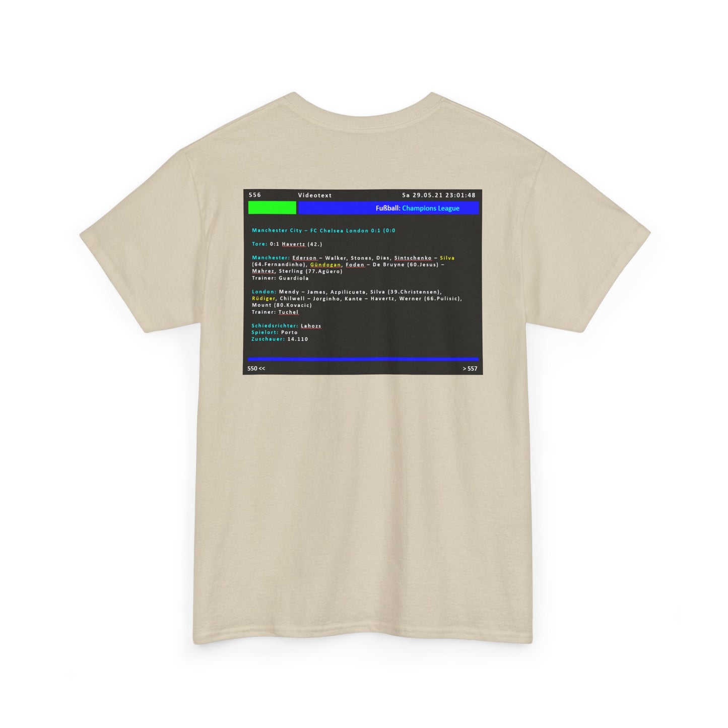 Champions League Finale 2021 Videotext Shirt -  Manchester City vs FC Chelsea London