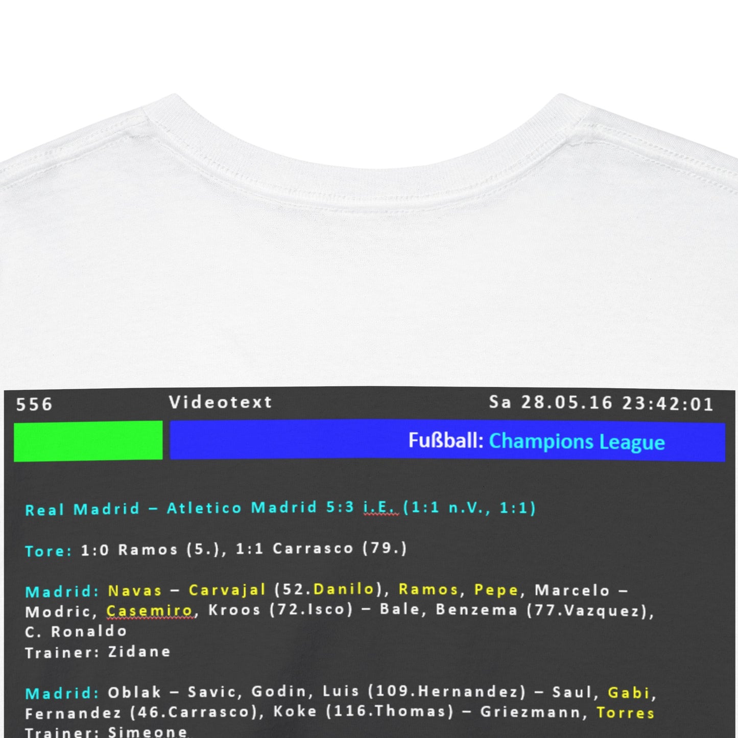 Champions League Finale 2016 Videotext Shirt -  Real Madrid vs Atletico Madrid