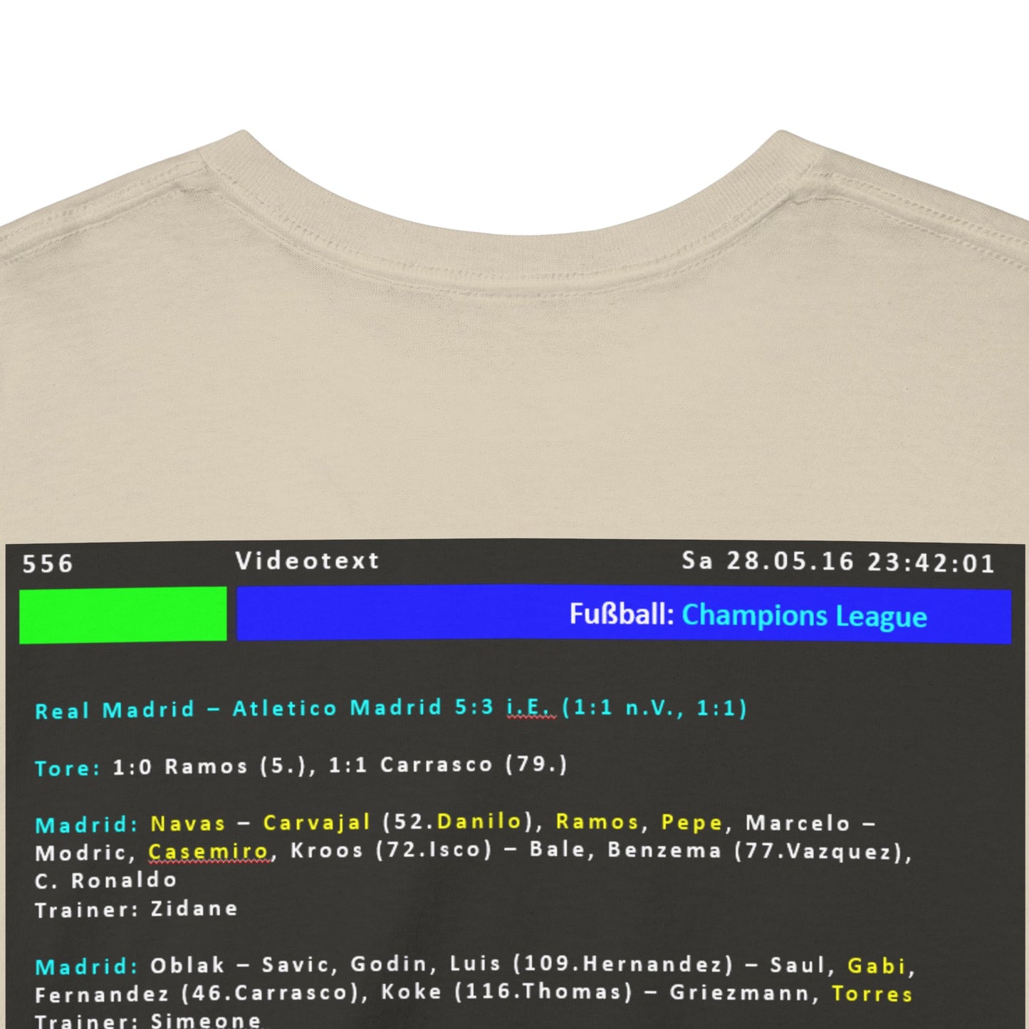 Champions League Finale 2016 Videotext Shirt -  Real Madrid vs Atletico Madrid