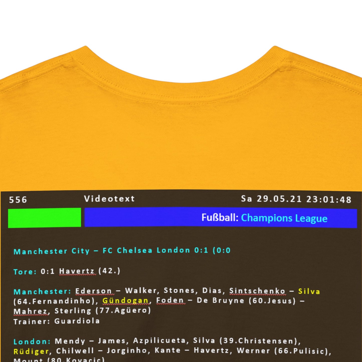 Champions League Finale 2021 Videotext Shirt -  Manchester City vs FC Chelsea London
