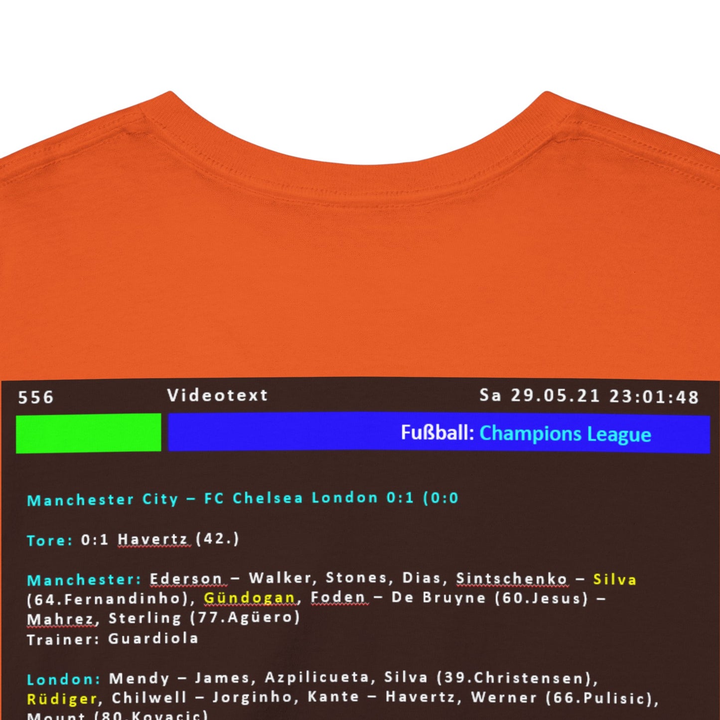 Champions League Finale 2021 Videotext Shirt -  Manchester City vs FC Chelsea London